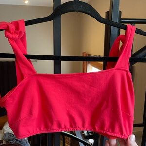 Red/pink free people crop top/bra top